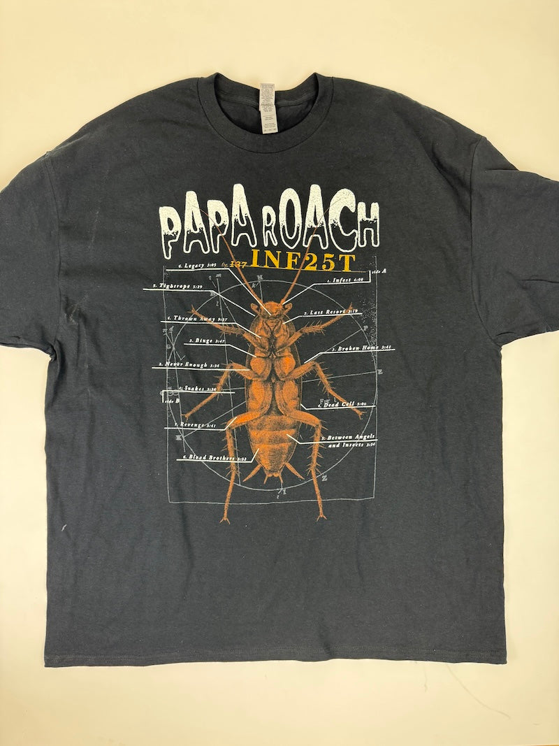 08.7 PAPA ROACH - Infest dissection Black Tee