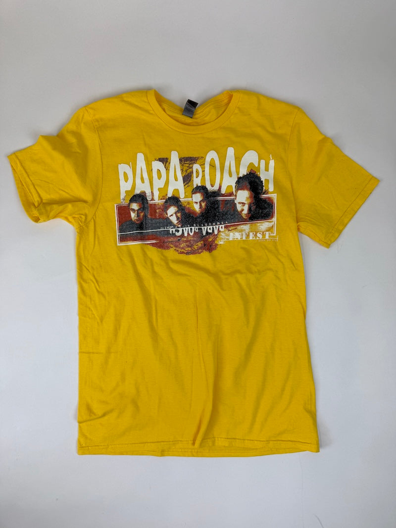 08.8 PAPA ROACH - Head Yellow Tee