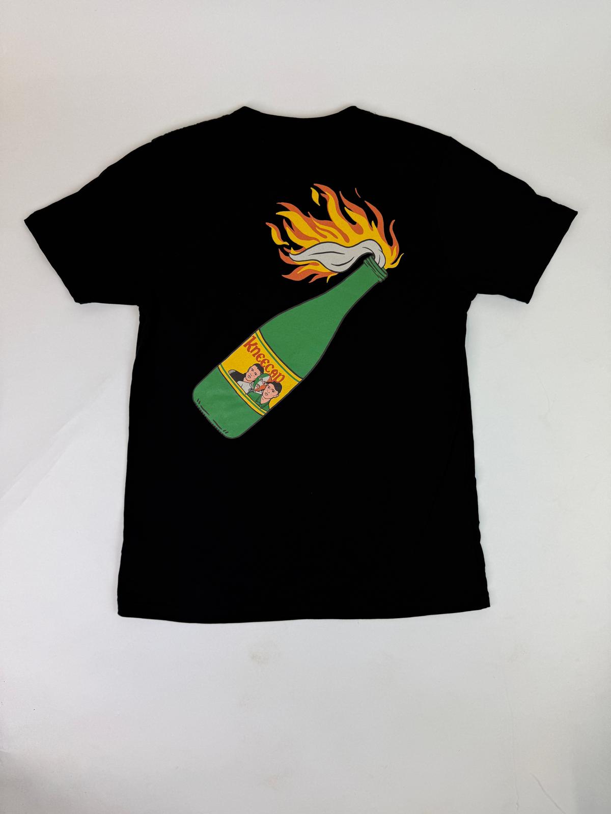 44.4 KNEECAP - Flaming Buckfast Black Tee