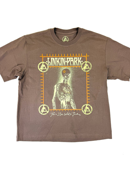 09.1 LINKIN PARK - Green Skeleton WERCHTER Brown Tee
