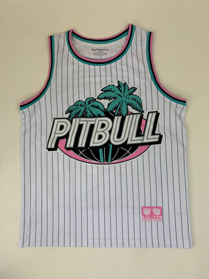 06.2 PITBULL - Mr Wordlwide Basketball White Shirt