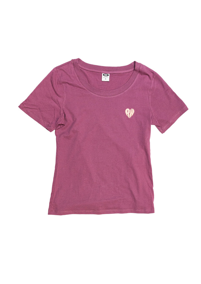 RW25 womens tshirt rw heart embroidery