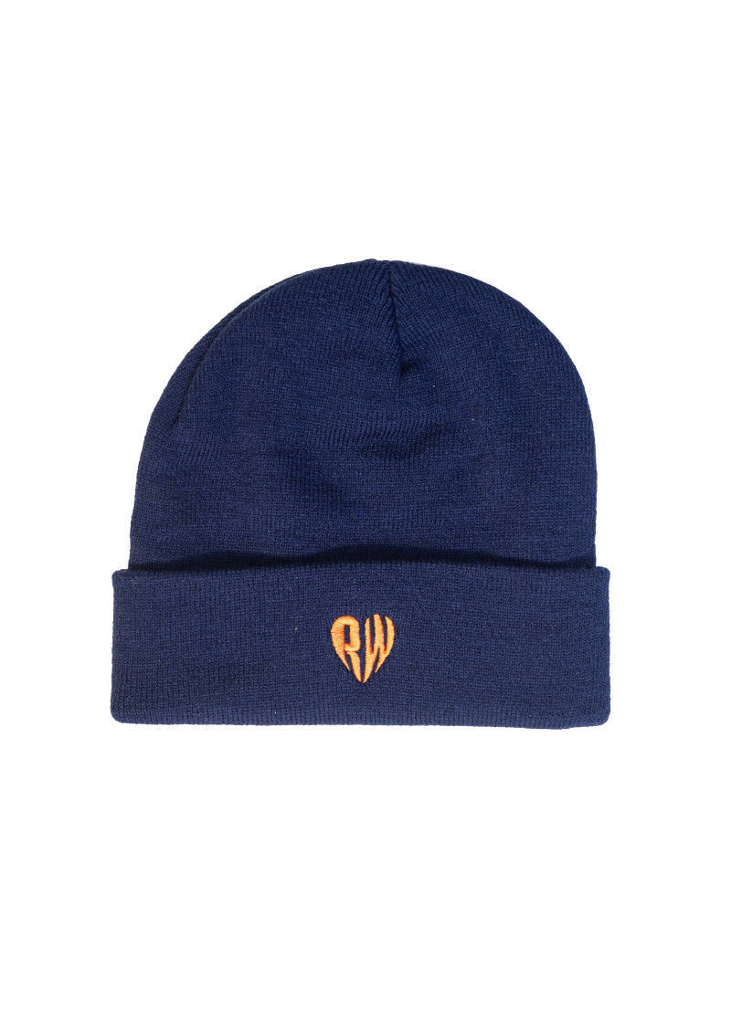 RW Heart Beanie Blue