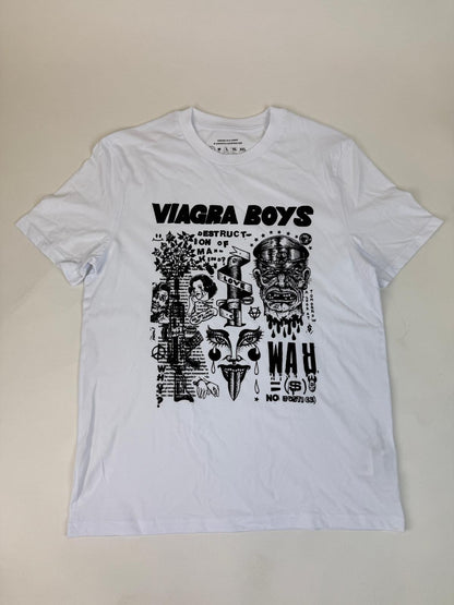 33.1 VIAGRA BOYS - CARTOON WHITE TEE