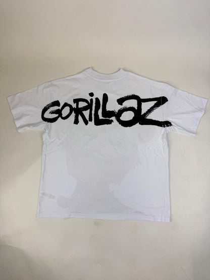 35.3 Gorillaz - noodle jumbo white tee
