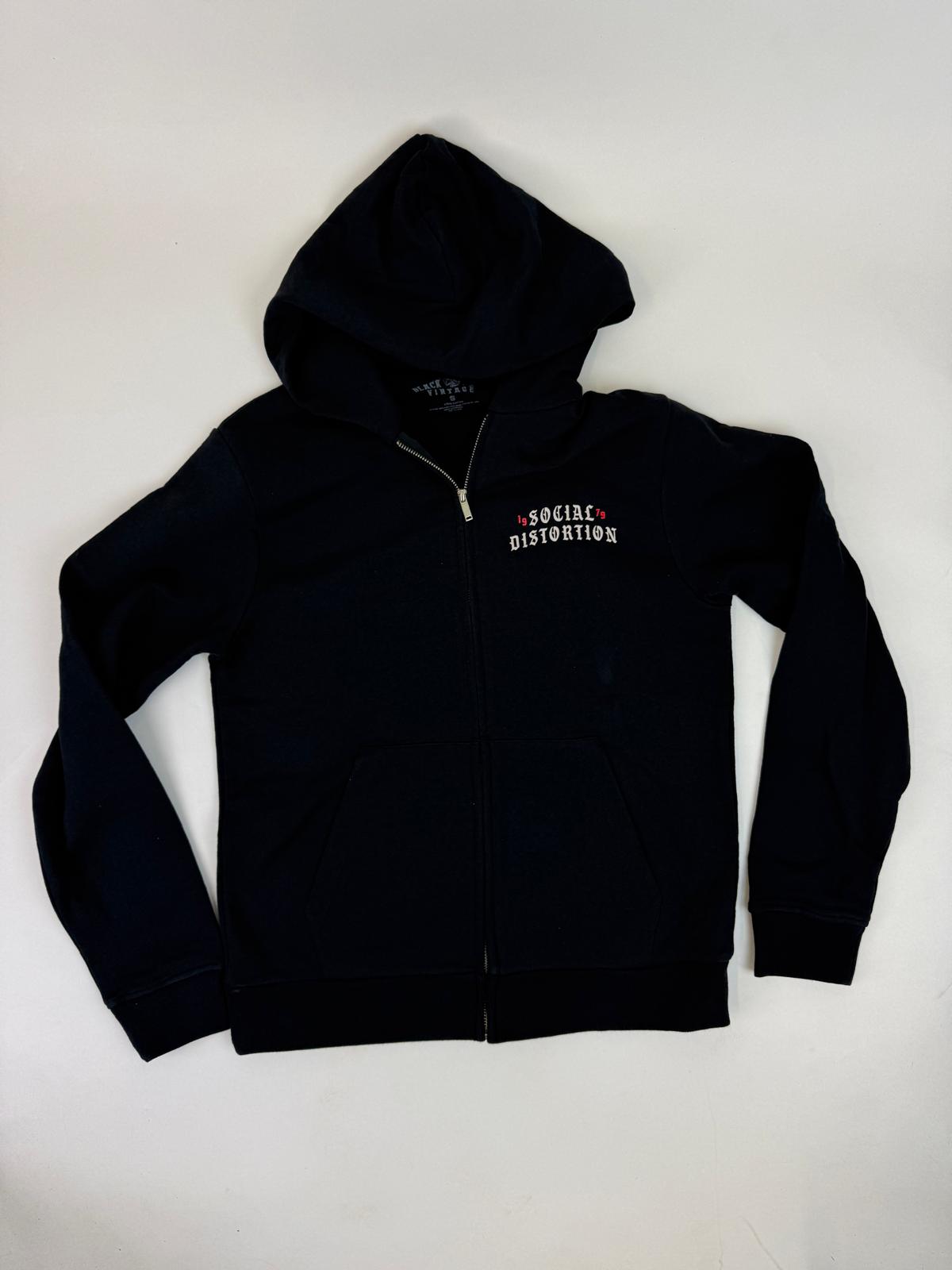 38.3 SOCIAL DISTORTION - Lighter Black Hoodie