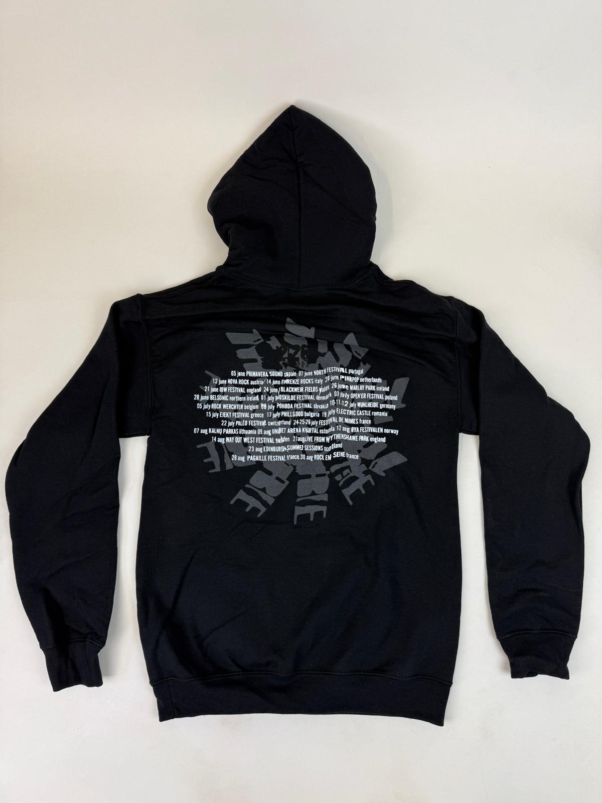 48.2 THE CURE - Grey Spiral Black Hoodie