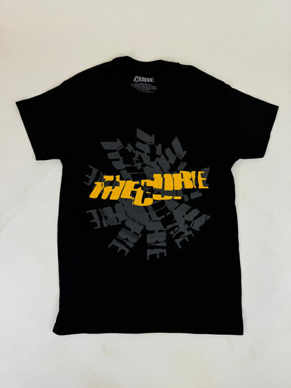 48.3 THE CURE - Yellow Spiral Black Tee