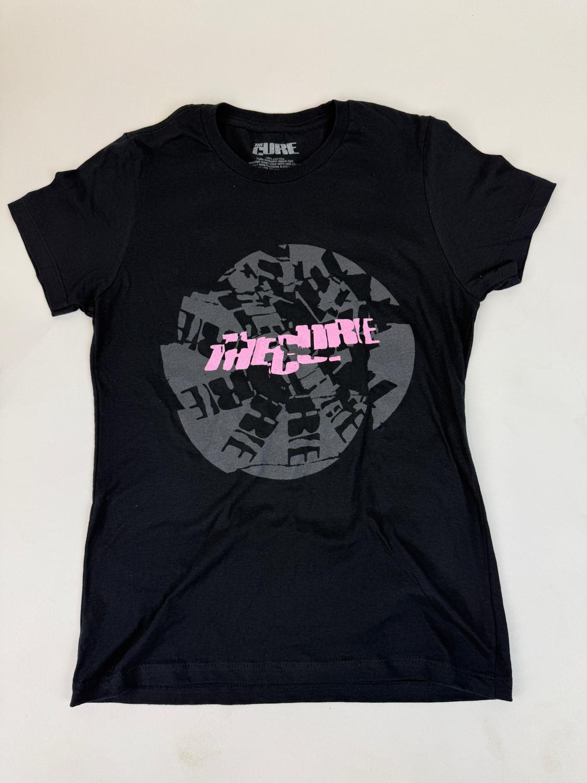 48.6 THE CURE - Pink Spiral Black Tee