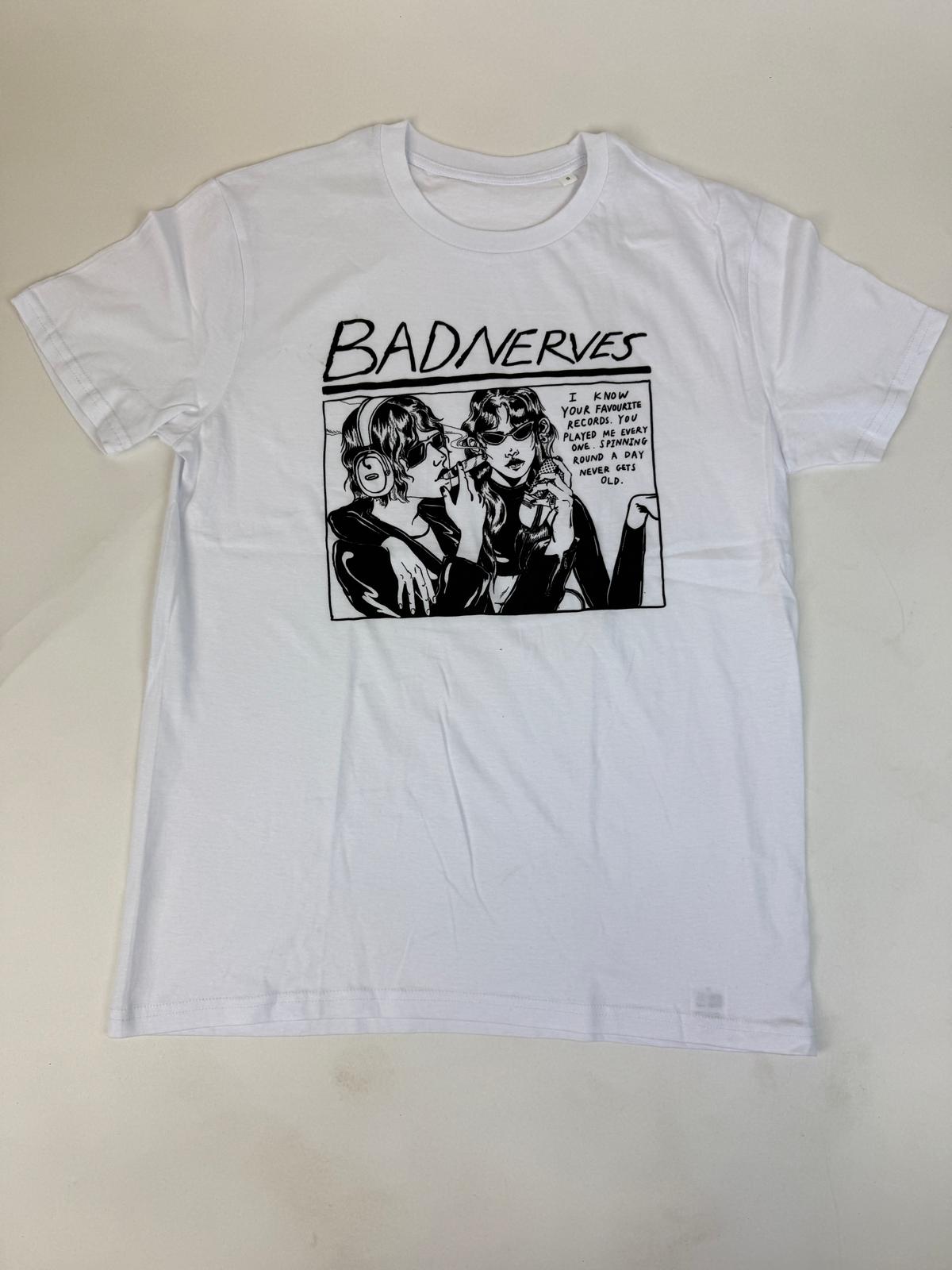 53.4 BAD NERVES - Cartoon White Tee